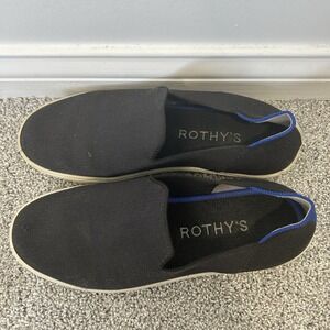 ROTHY'S The Original Slip On Sneaker Women's Size 8.5 Black Knit Comfort‎ Loafer